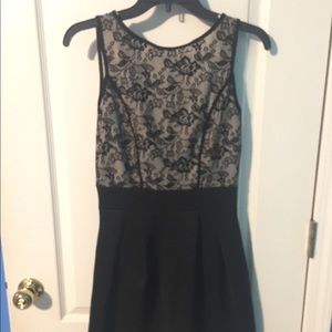 Black dress with lace detail